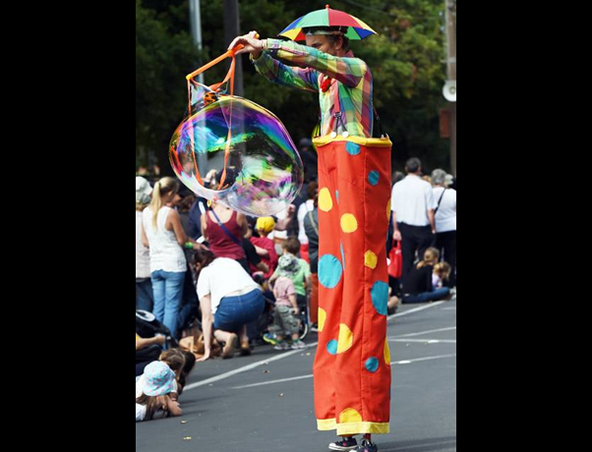 Clown On Stilts